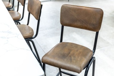 Shoreditch Tall Leather Bar Stools